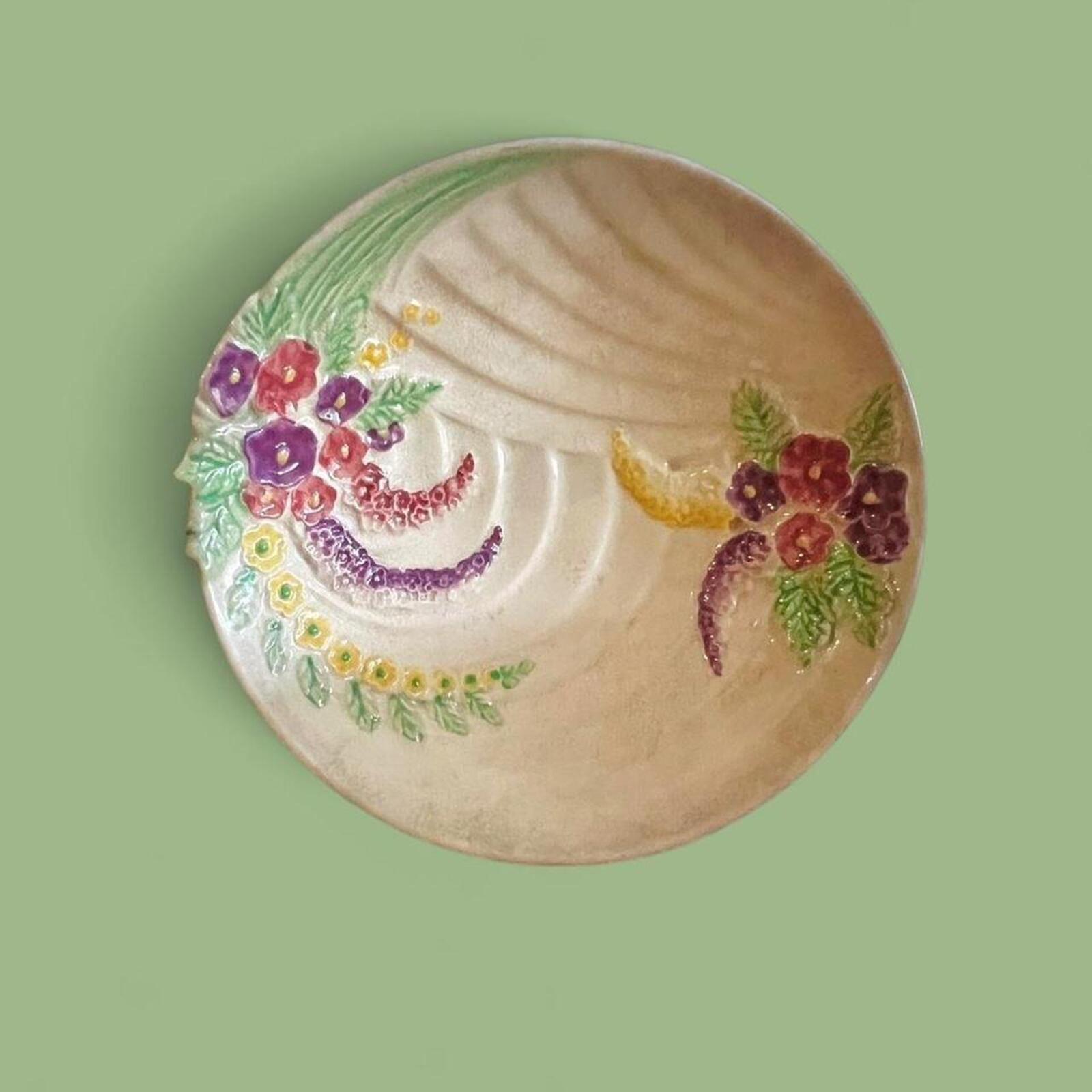 Vintage Wade Heath Floral Trinket Dish | Made in England