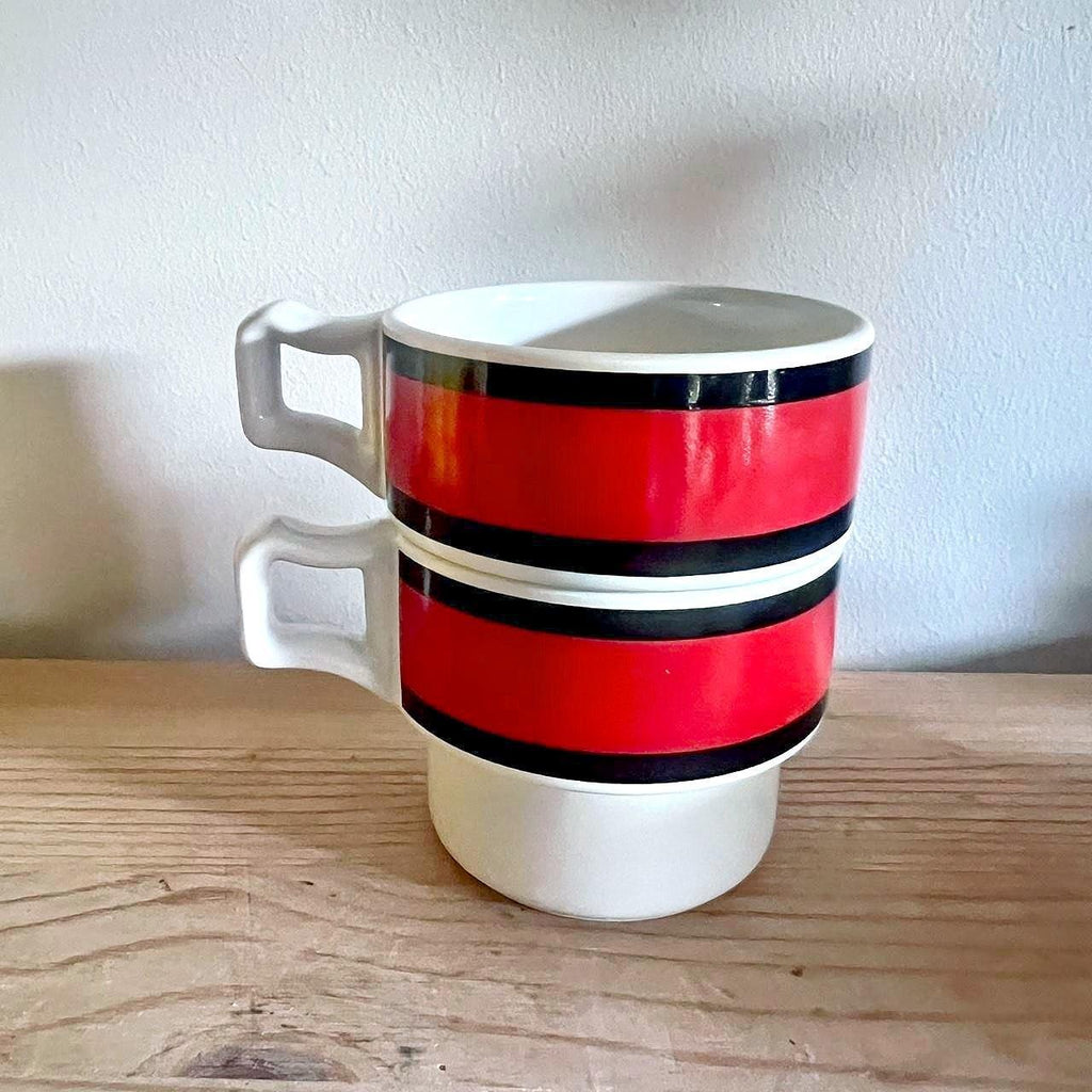 1970s Gempo “Tea for Two” Stackable Mug Set