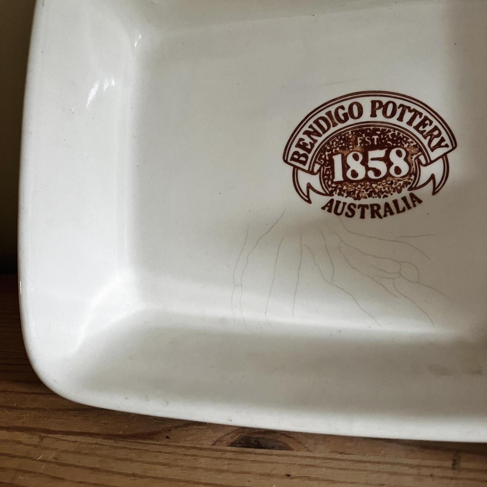 Vintage Bendigo Pottery Baking Dish