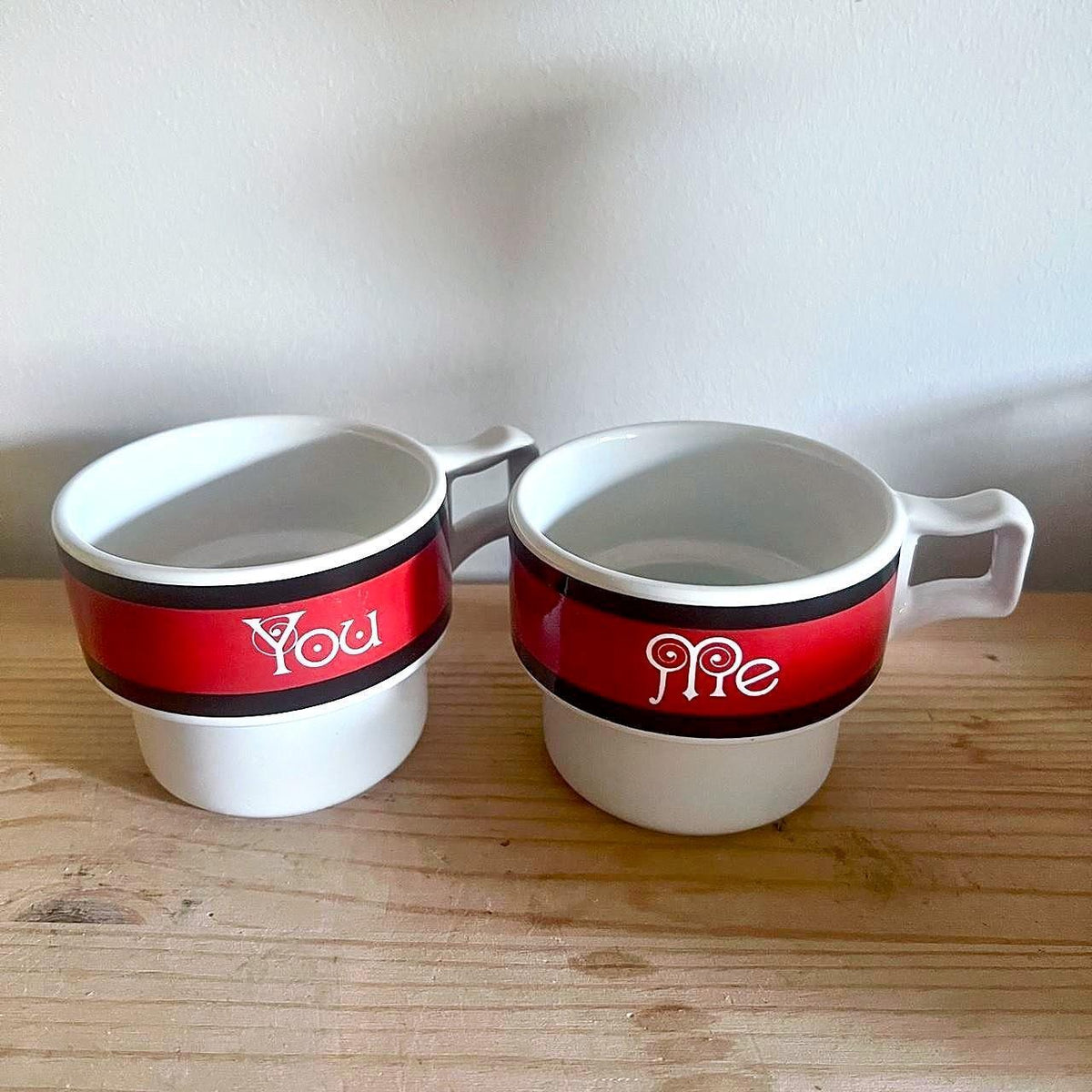 1970s Gempo “Tea for Two” Stackable Mug Set