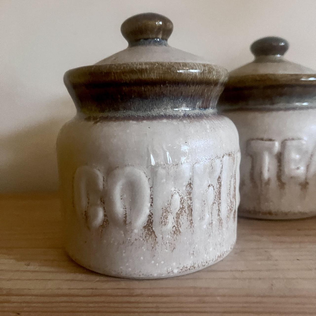 1970s McQualino Australian Studio Pottery Tea & Coffee Canisters