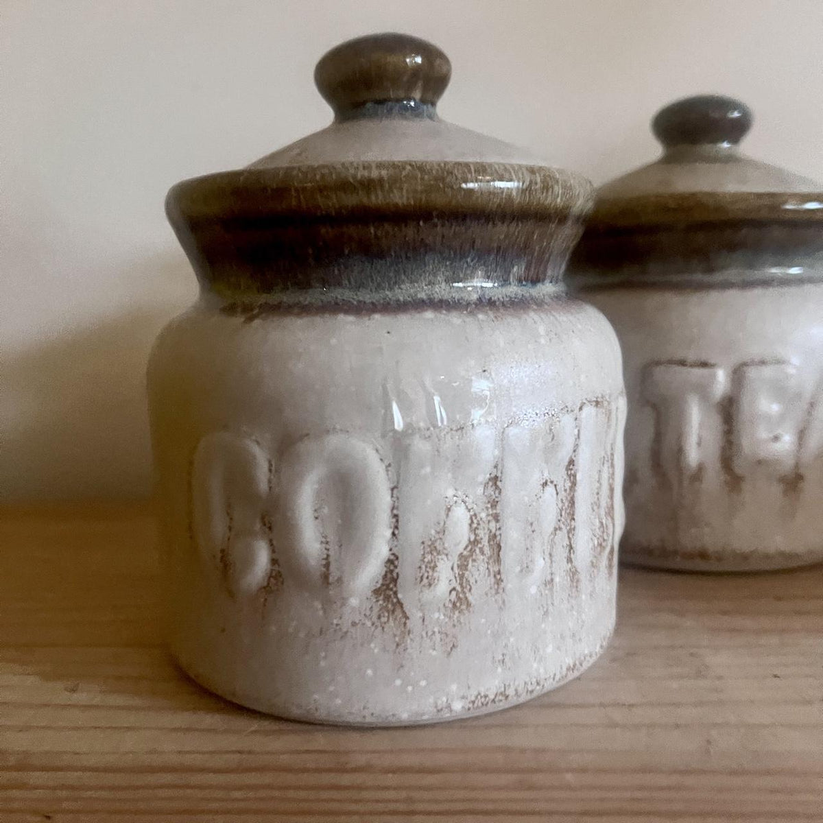 1970s McQualino Australian Studio Pottery Tea & Coffee Canisters