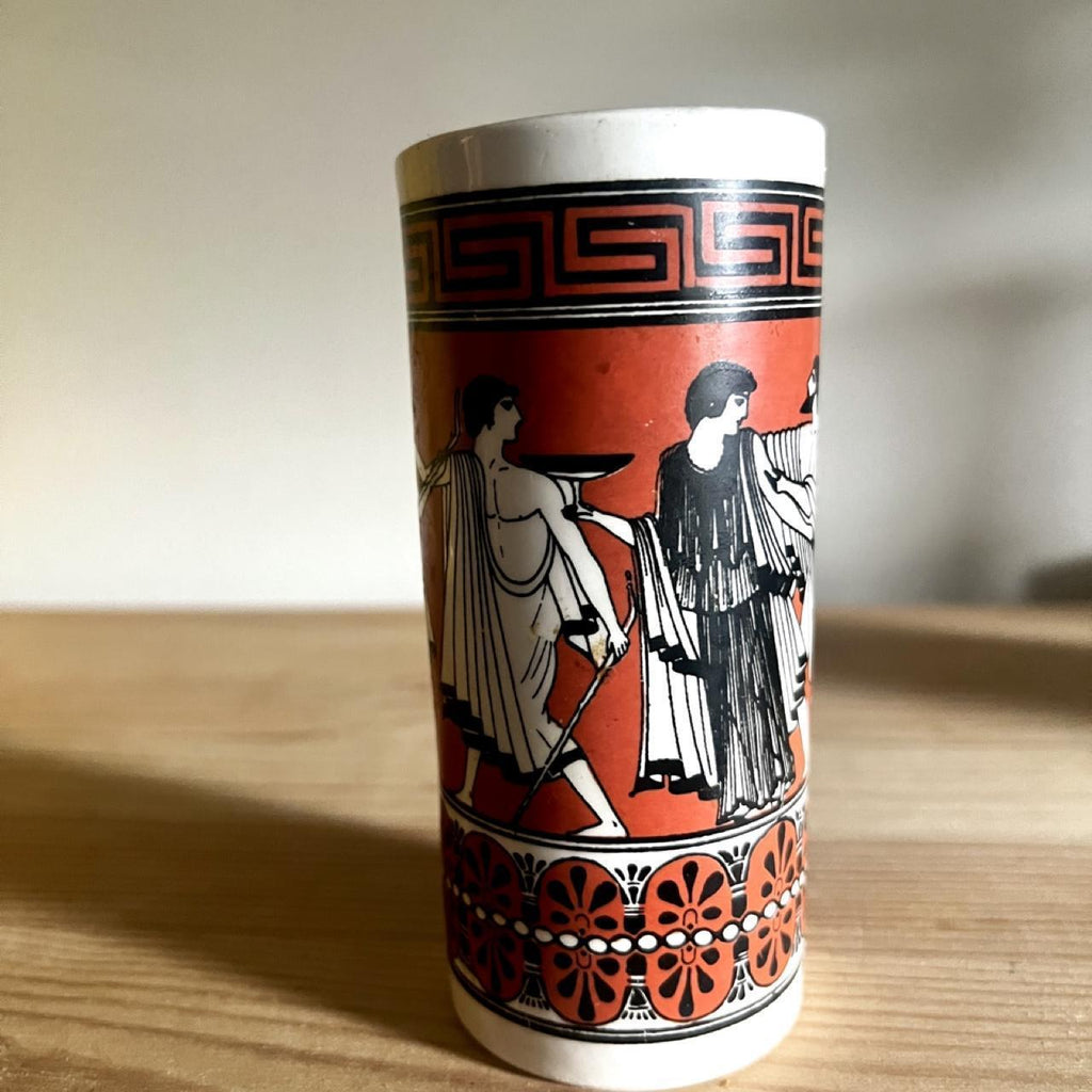 Vintage Hand-Painted Greek Ceramic Vase