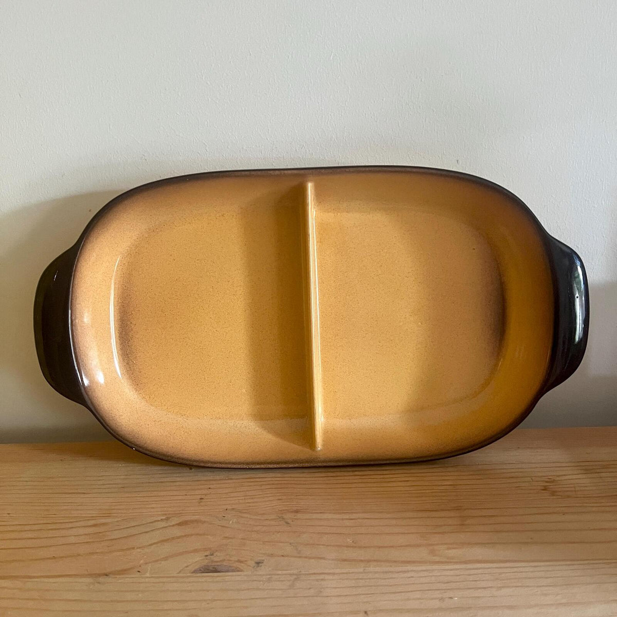 Teal Ceramics Divided Serving Dish