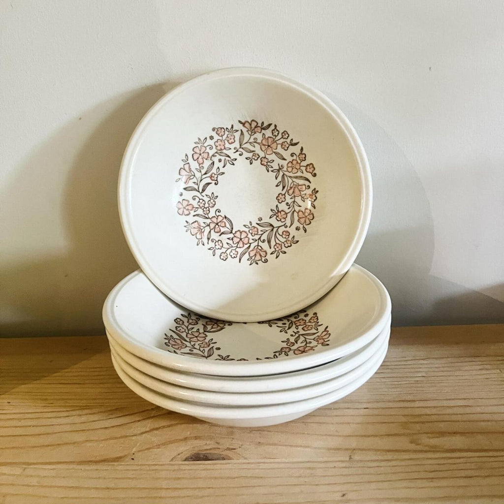 Vintage Biltons Staffordshire Floral Dessert Bowls