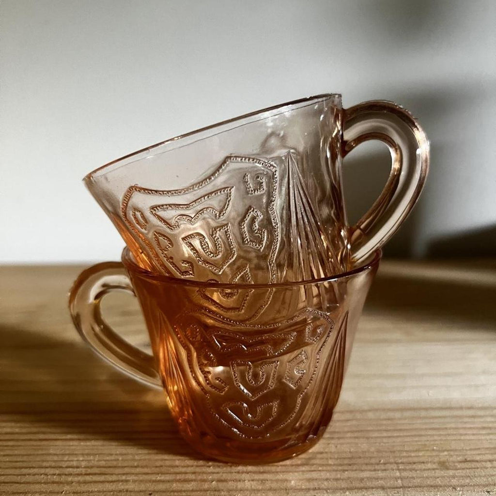 Vintage Luminarc Rosaline Espresso Cups