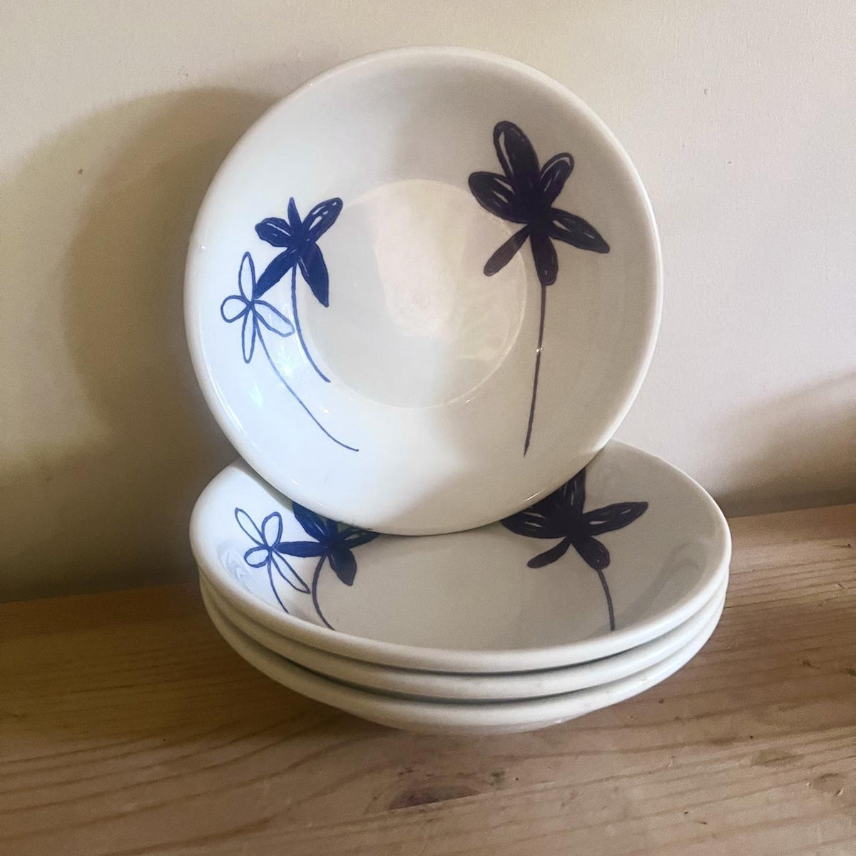 2000 Royal Doulton Flowers Café Side Plates Set of 4