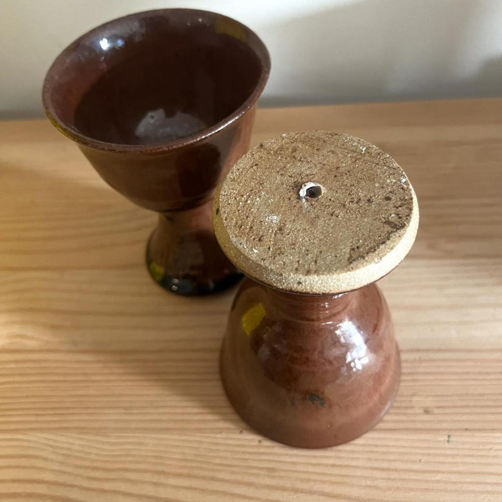 Vintage Studio Pottery Goblets | Pair
