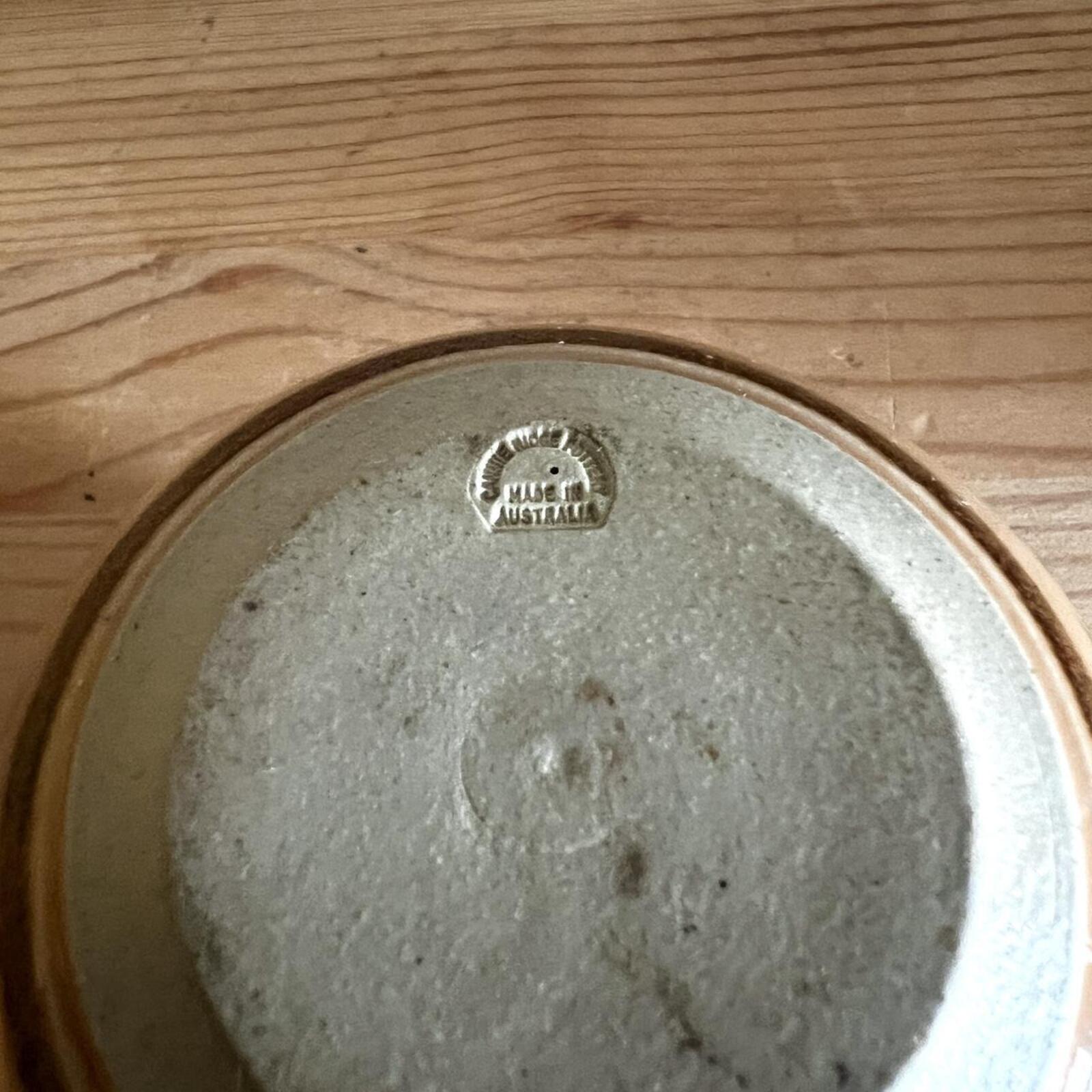 Vintage Canne Ridge Pottery Lidded Pot