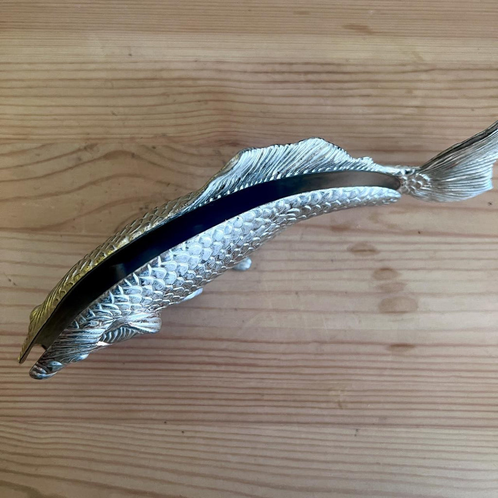🐟 Vintage Italian Silver Plated Fish Letter Holder / Napkin Holder
