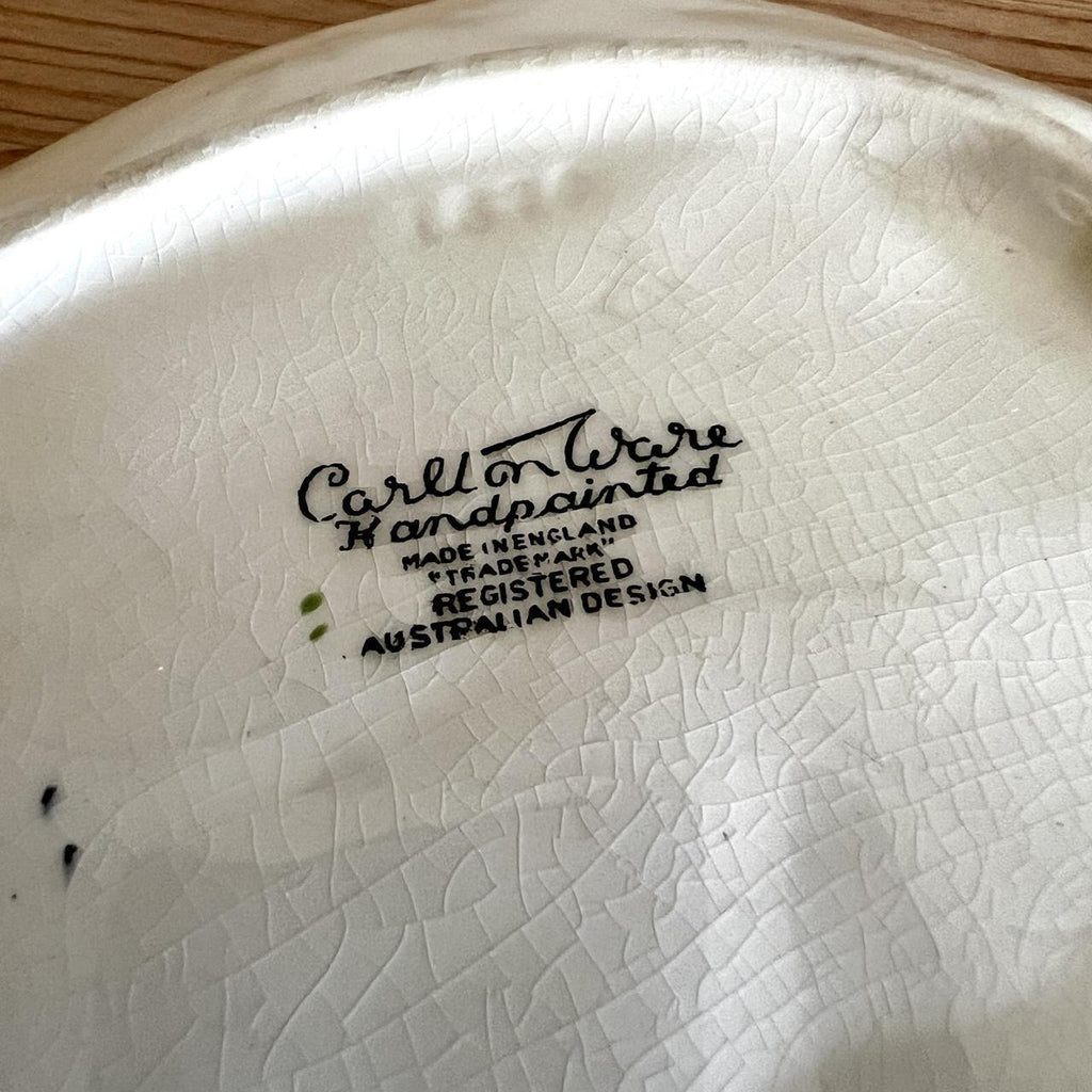 Vintage Carlton Ware Foxglove Leaf Dish | Hand-Painted