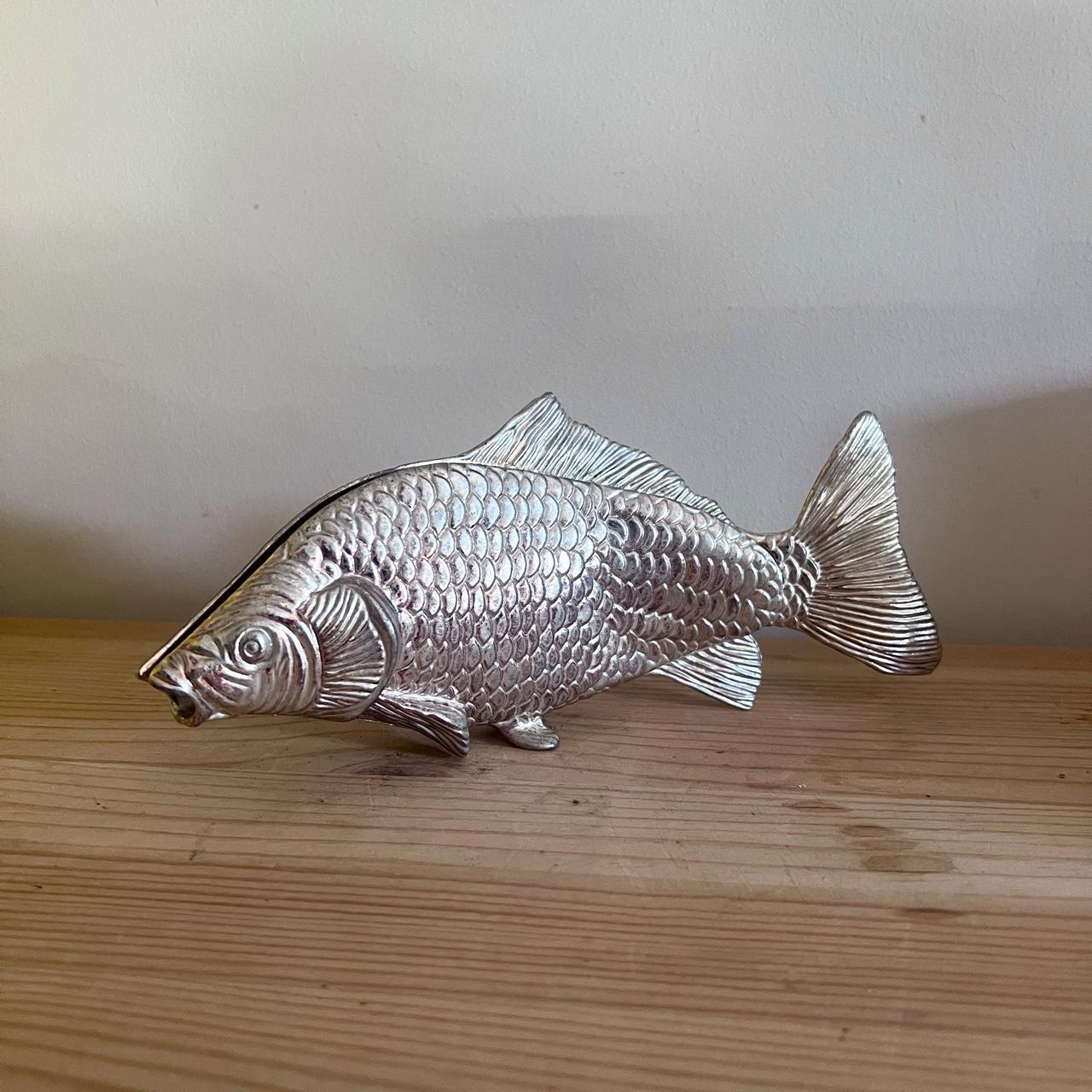 🐟 Vintage Italian Silver Plated Fish Letter Holder / Napkin Holder