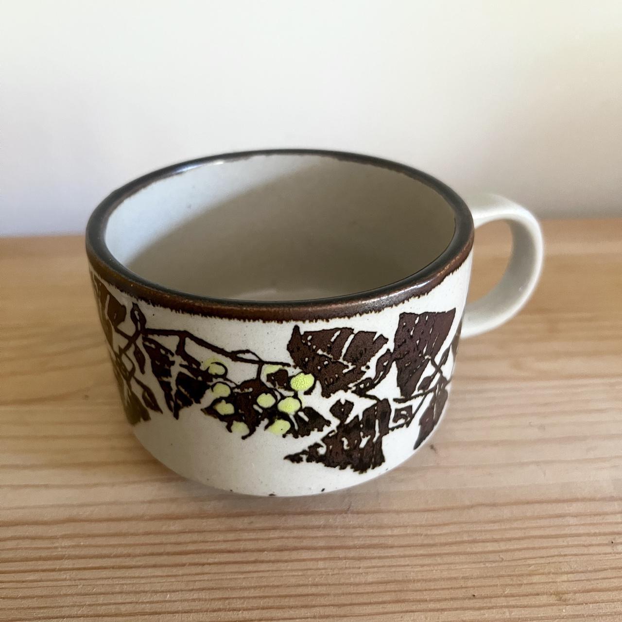 Vintage Korean Neon Grape Stoneware Mug