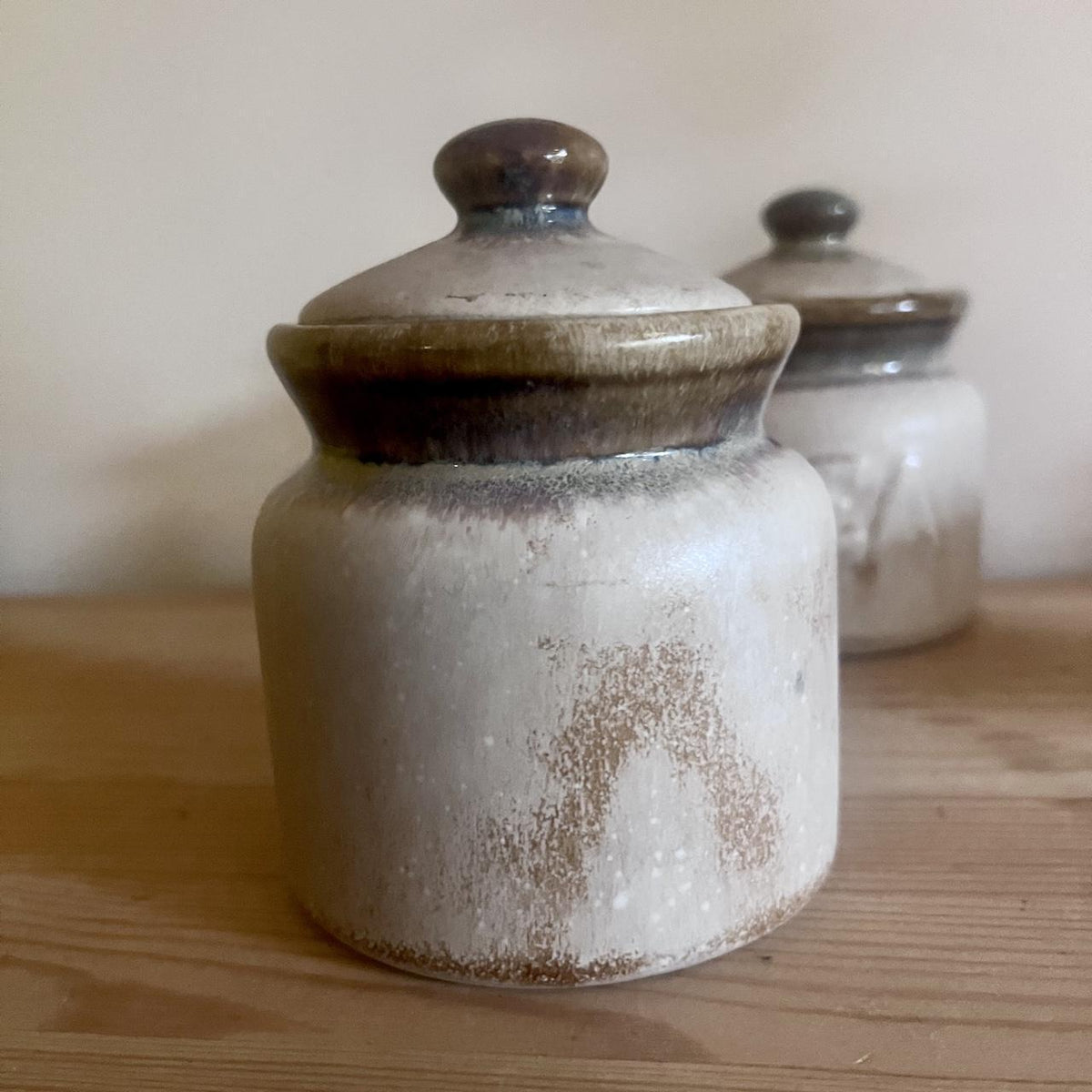 1970s McQualino Australian Studio Pottery Tea & Coffee Canisters
