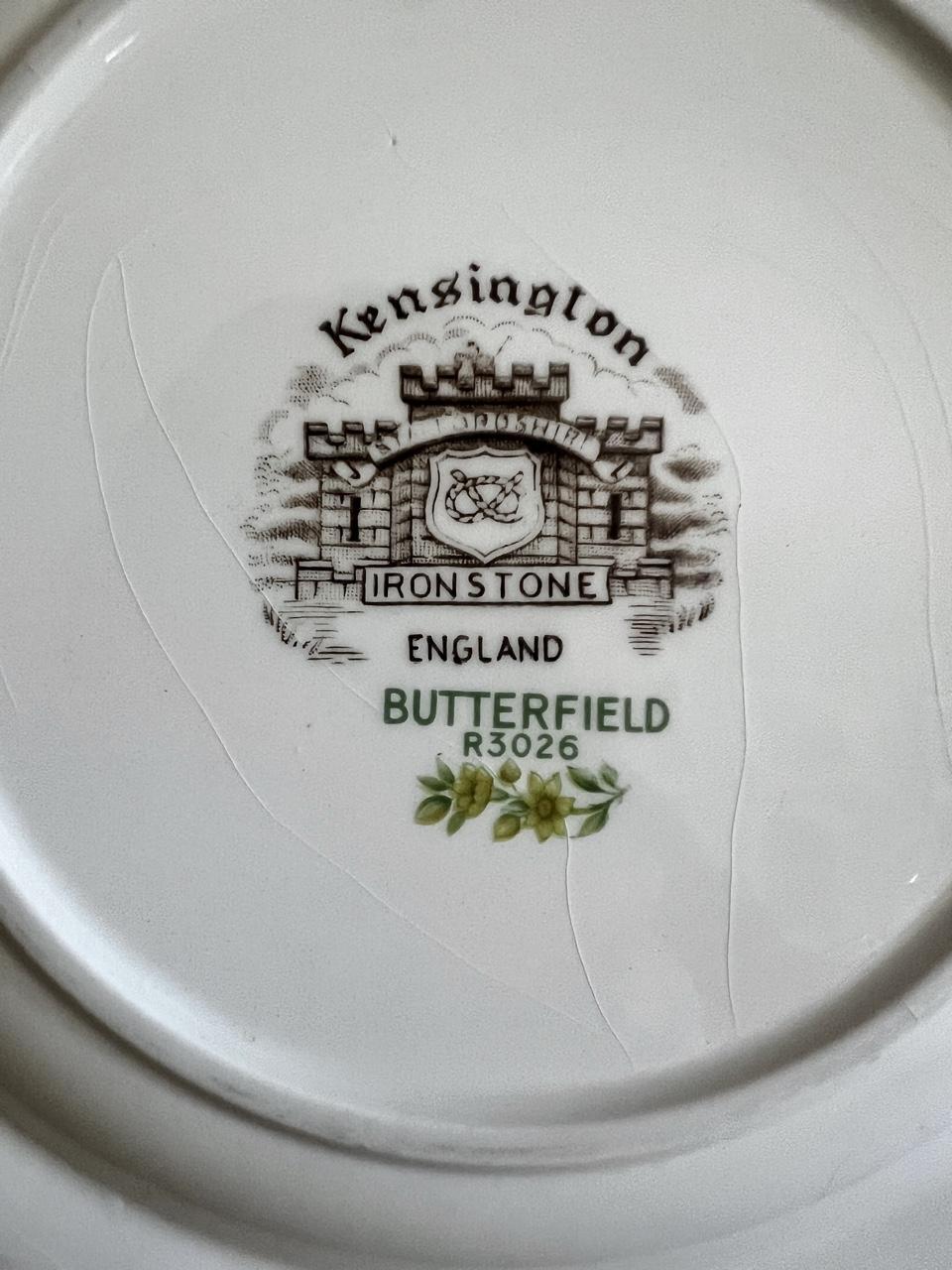 💛 Vintage Kensington Butterfield Ironstone Plate