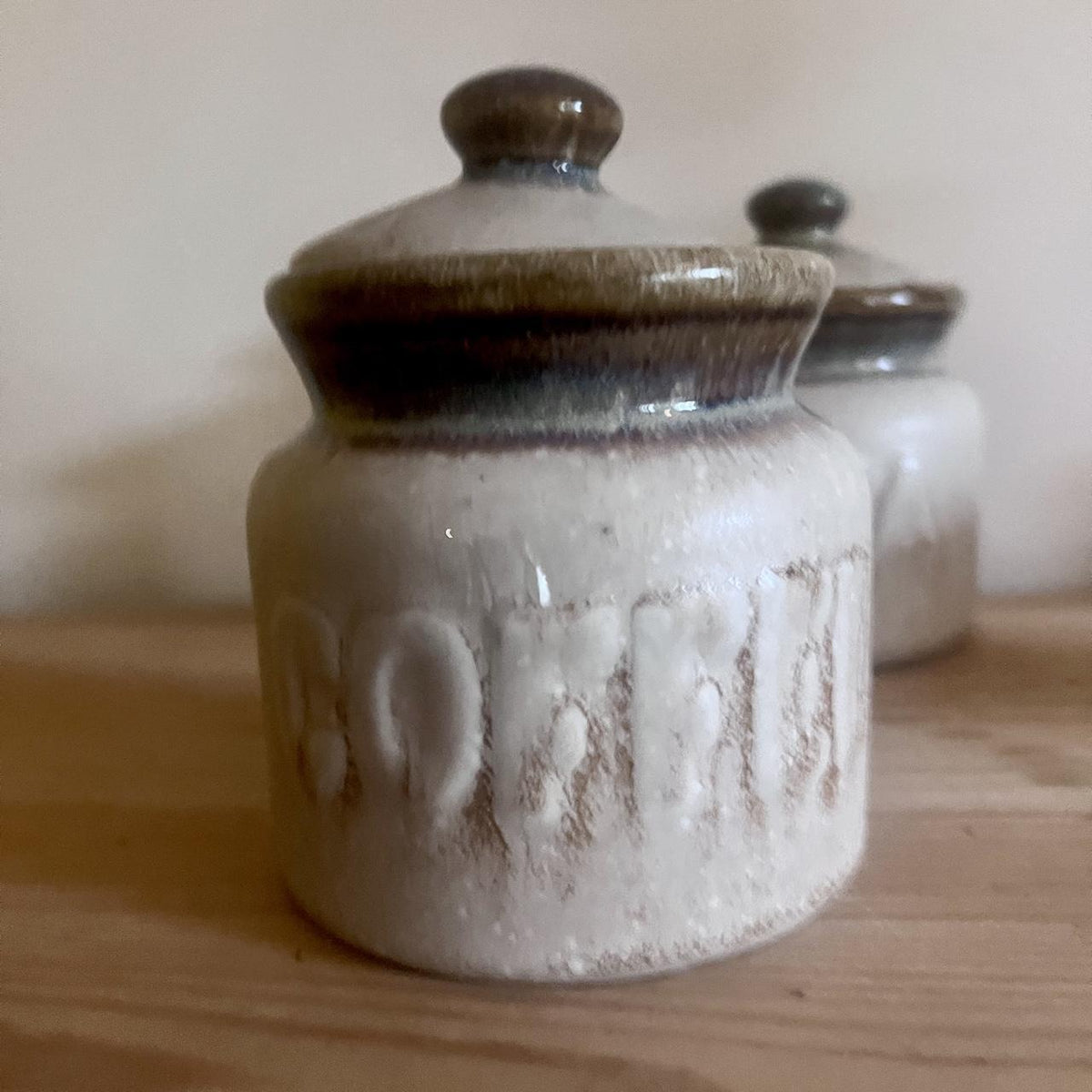1970s McQualino Australian Studio Pottery Tea & Coffee Canisters