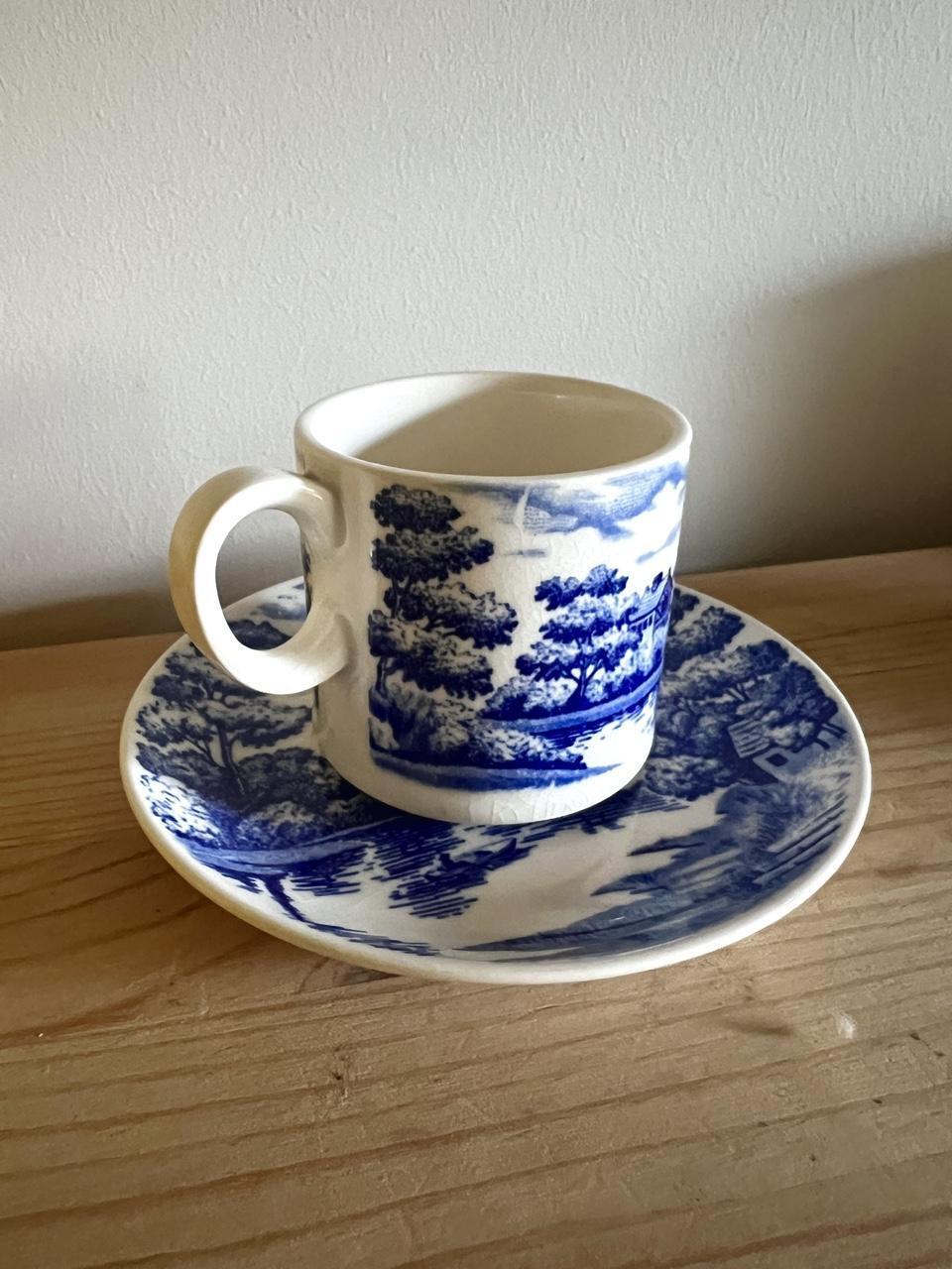 💙 Little Blue Willow Tea Cup & Saucer ☕