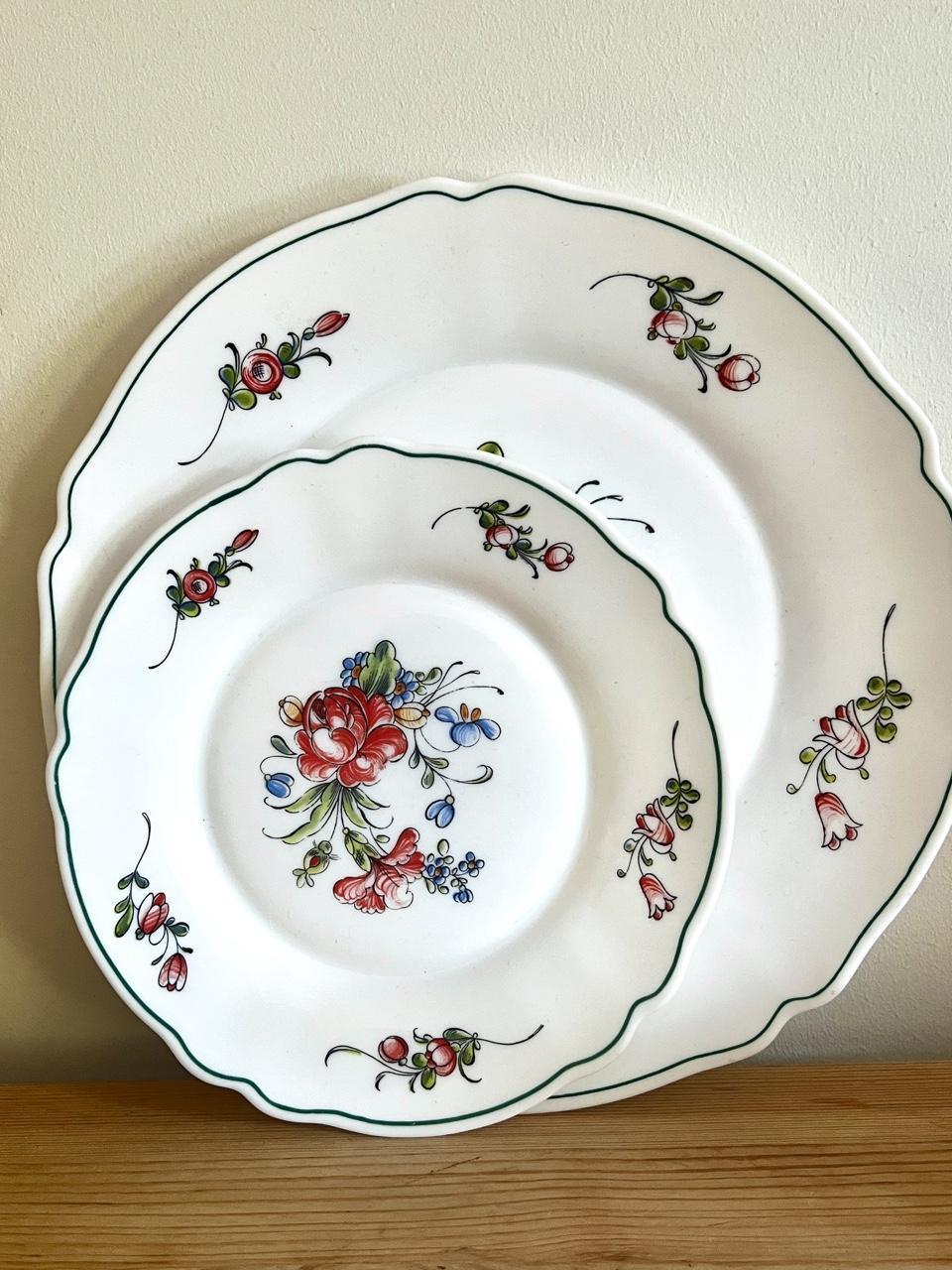 1970s Arcopal France Floral Plates