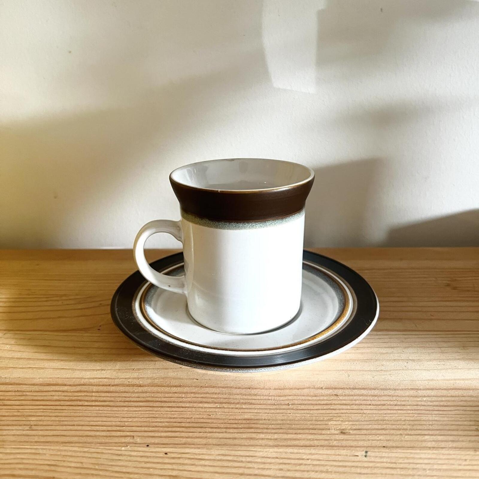 Vintage Showa Stoneware Mug & Saucer | Made in Japan