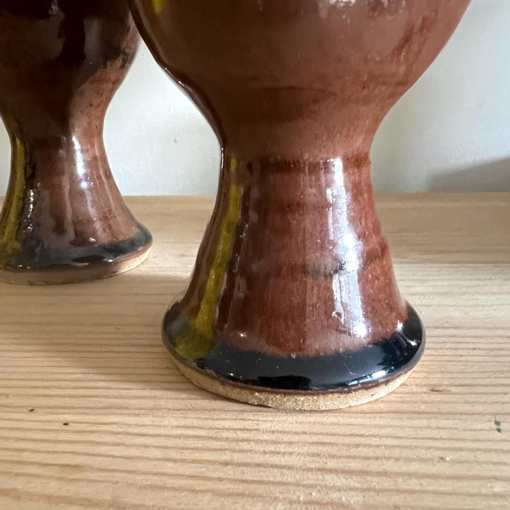 Vintage Studio Pottery Goblets | Pair