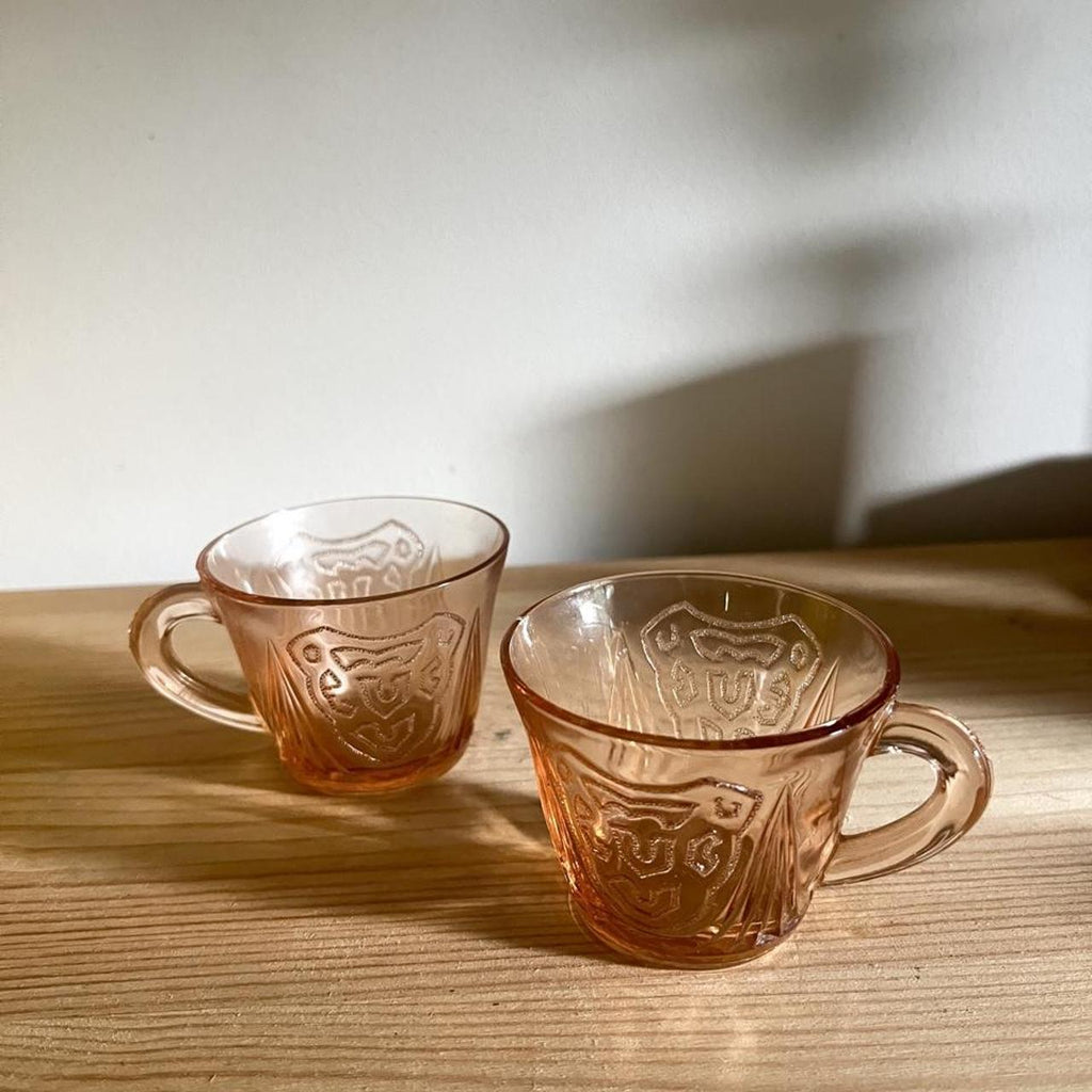 Vintage Luminarc Rosaline Espresso Cups