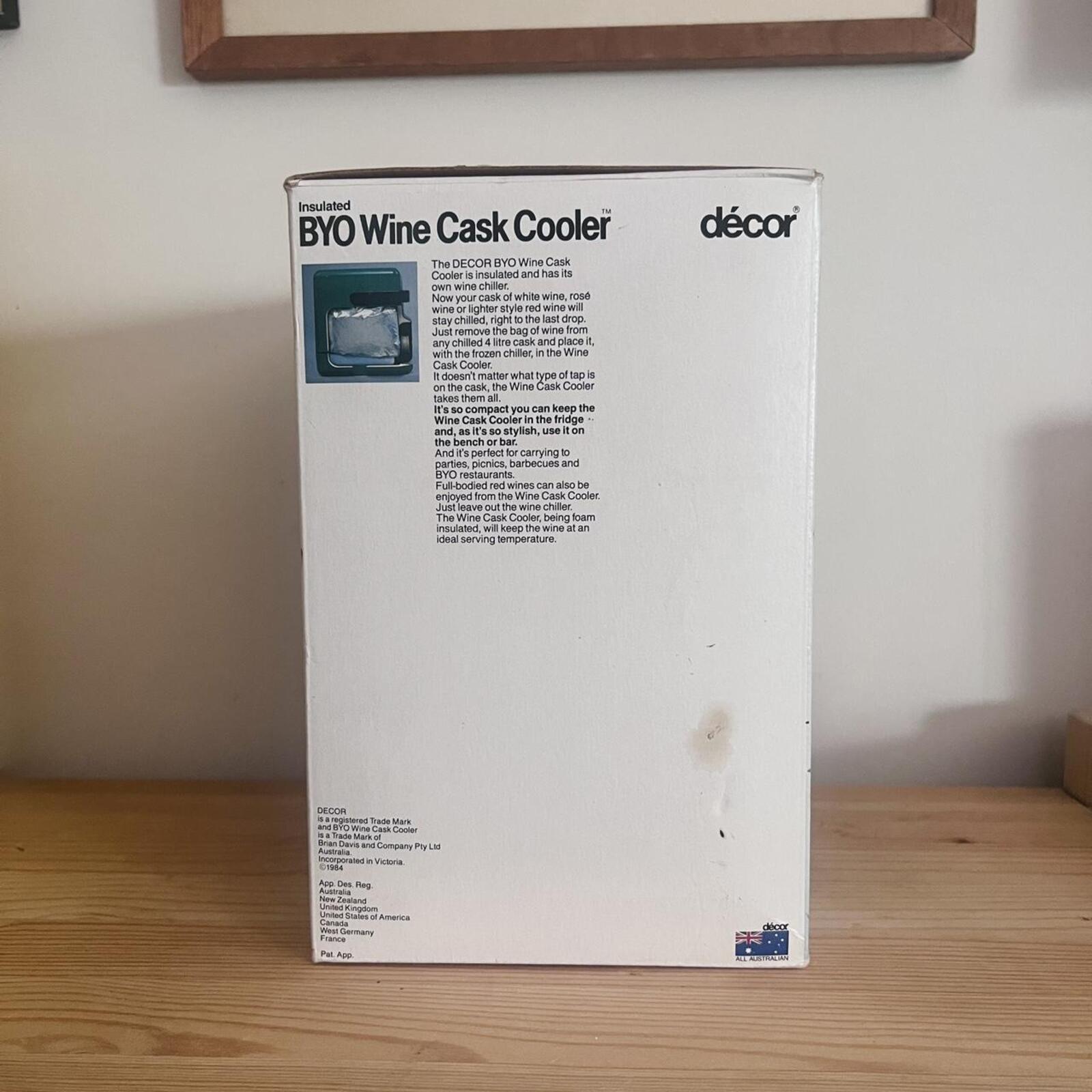 vintage décor byo wine cask cooler in burgundy 🍷