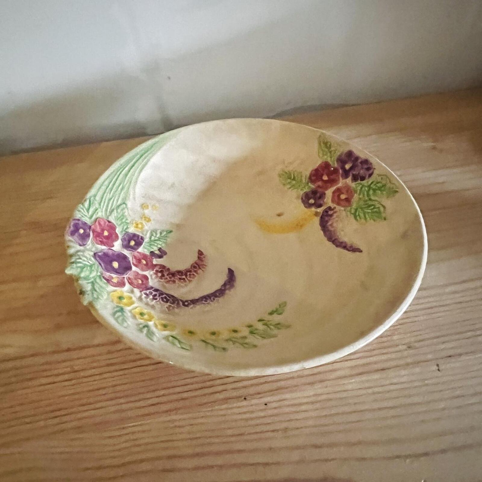 Vintage Wade Heath Floral Trinket Dish | Made in England