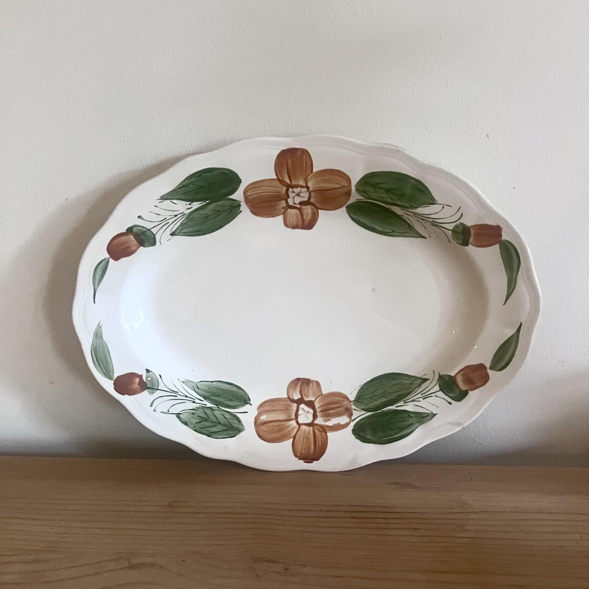 1970s Hand Painted Japanese Ironstone Platter