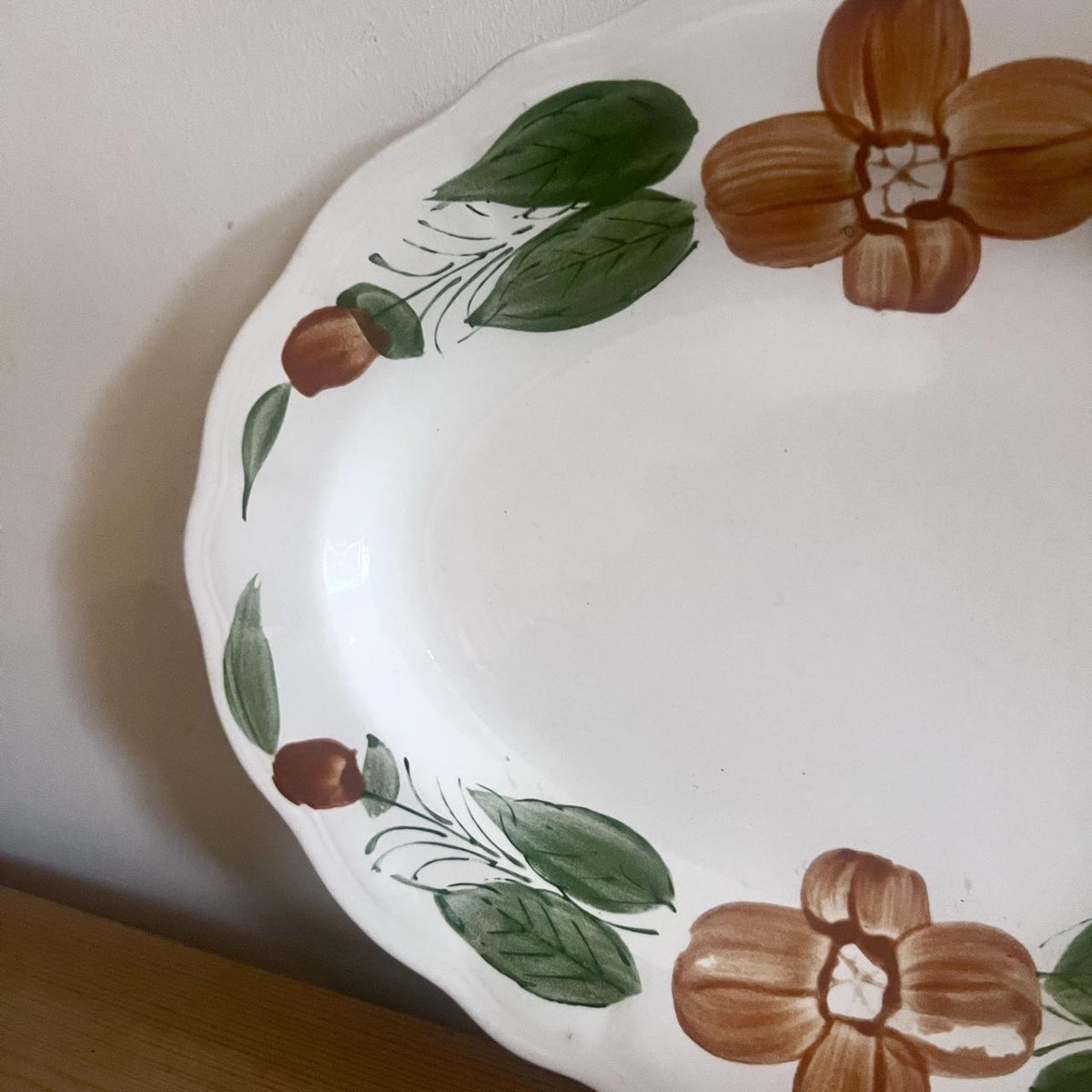 1970s Hand Painted Japanese Ironstone Platter