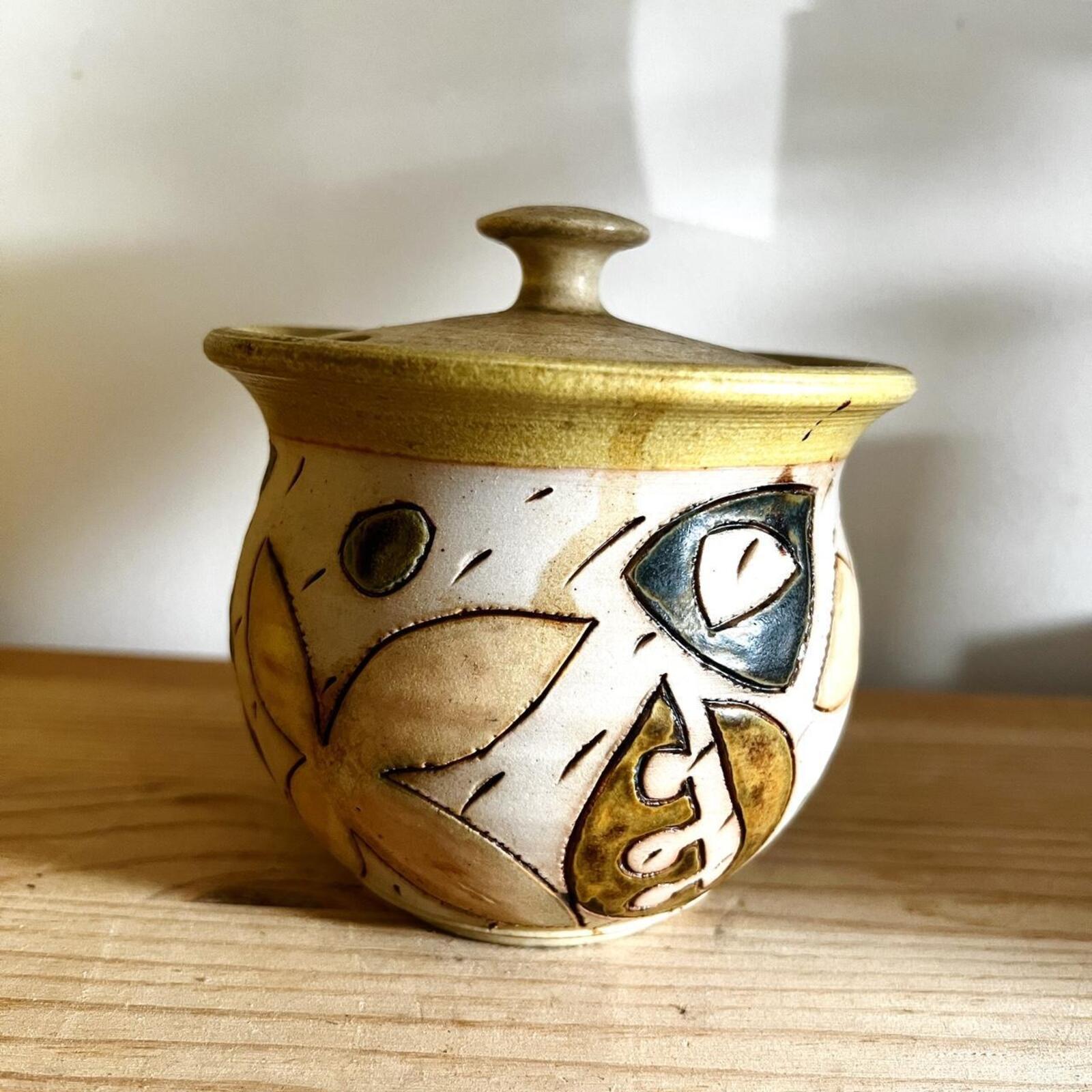 Vintage Studio Pottery Lidded Pot