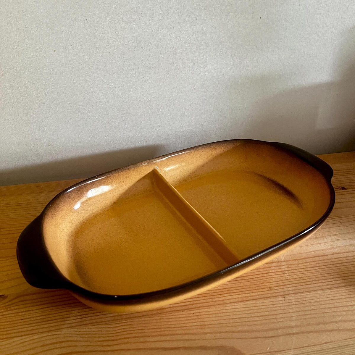 Teal Ceramics Divided Serving Dish