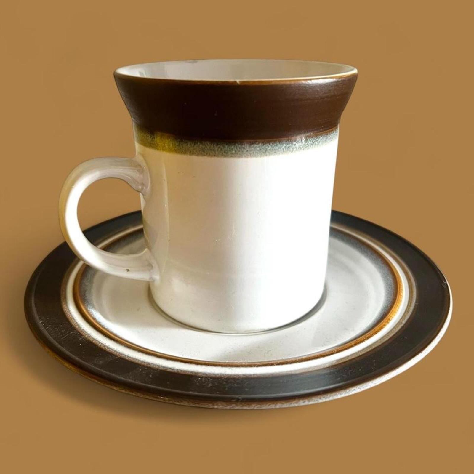 Vintage Showa Stoneware Mug & Saucer | Made in Japan