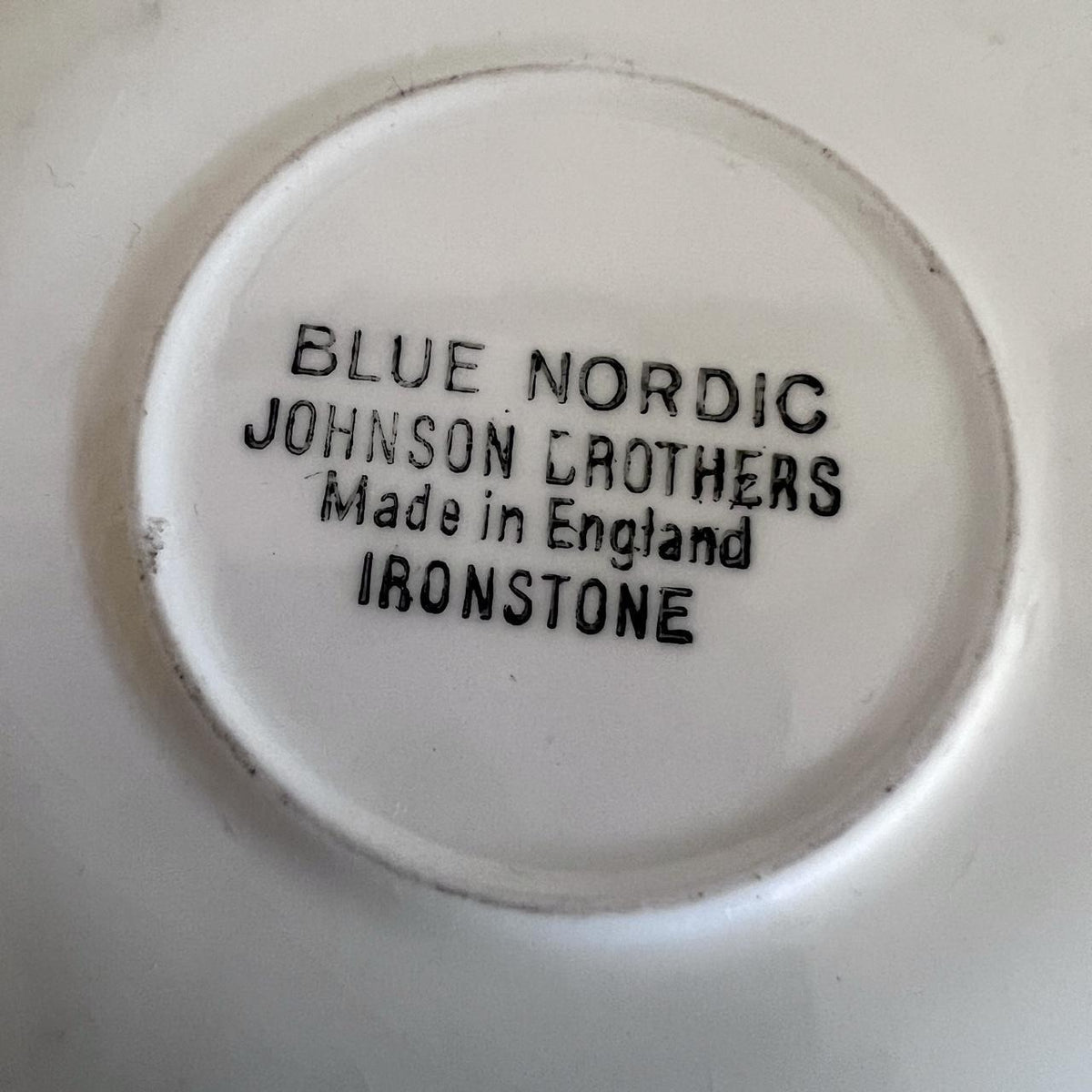 1970s Johnson Brothers Blue Nordic Teacup & Saucer Set of 3