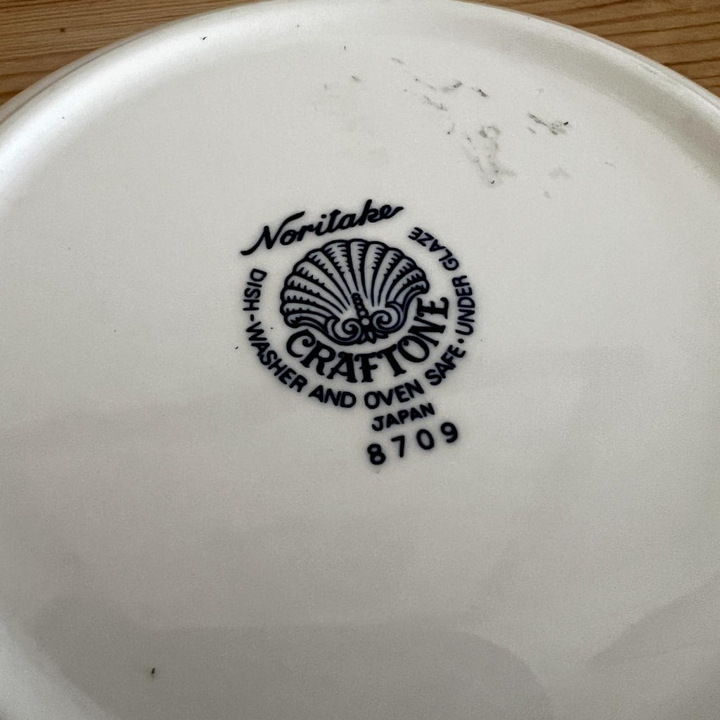 Vintage Blue & White Floral Handled Bowl