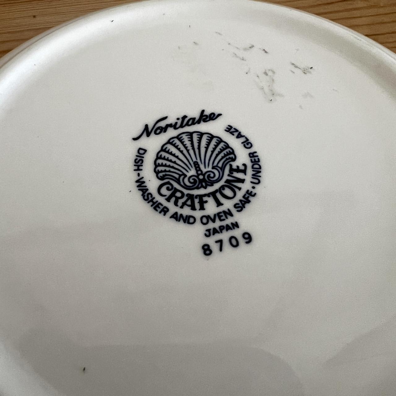 Vintage Blue & White Floral Handled Bowl
