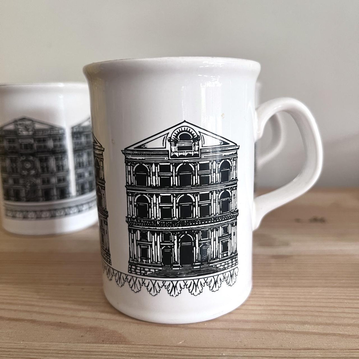 1970s Florence Architecture Mugs Set of 4