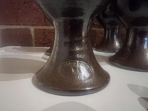 Bendigo Pottery Goblet Set of 6 – Vintage Brown Stoneware