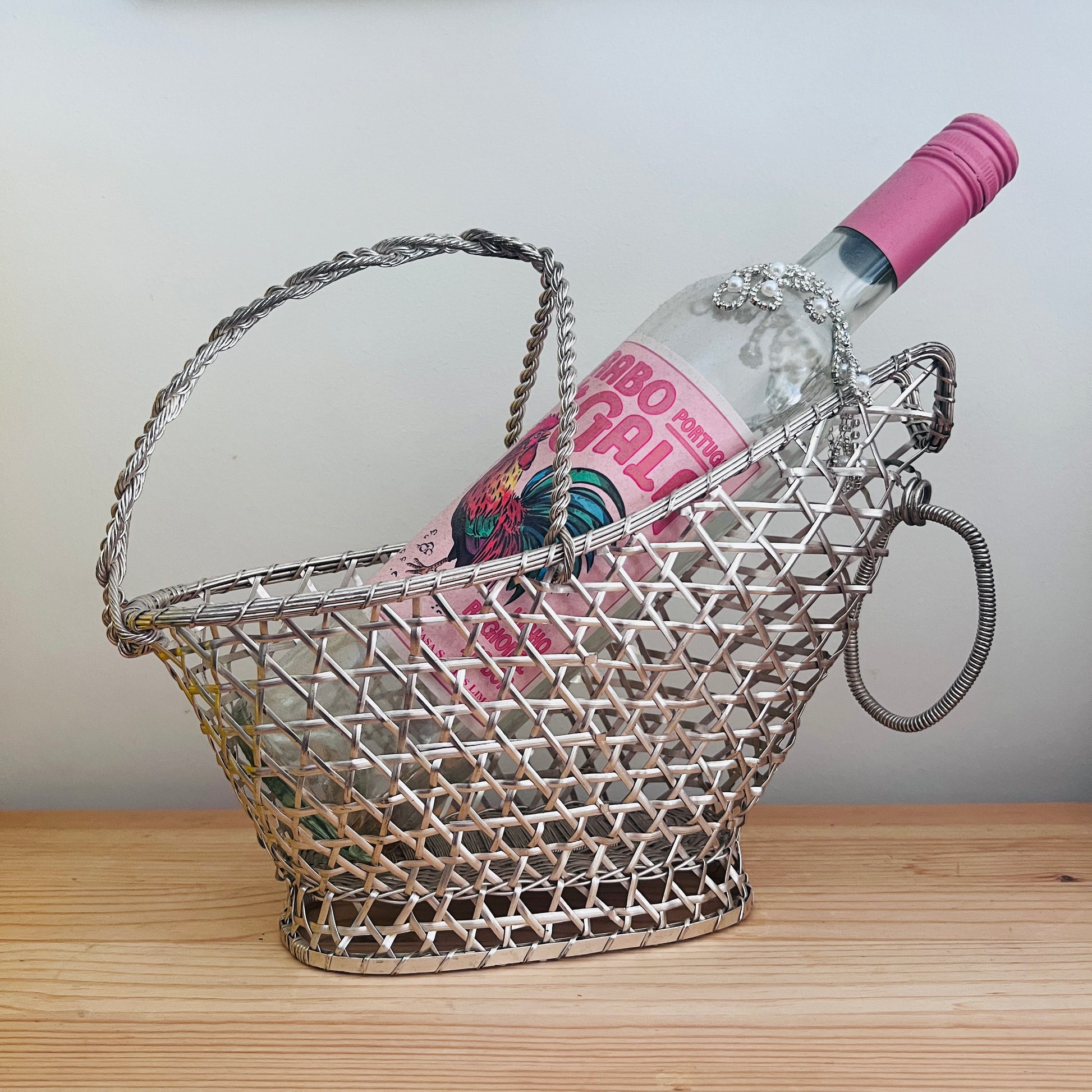 Silver-Plated Wine Basket