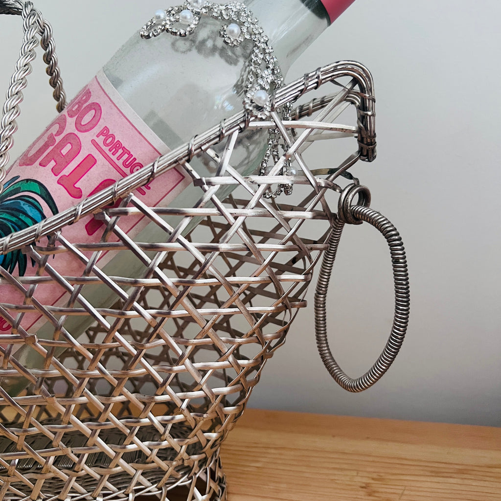 Silver-Plated Wine Basket