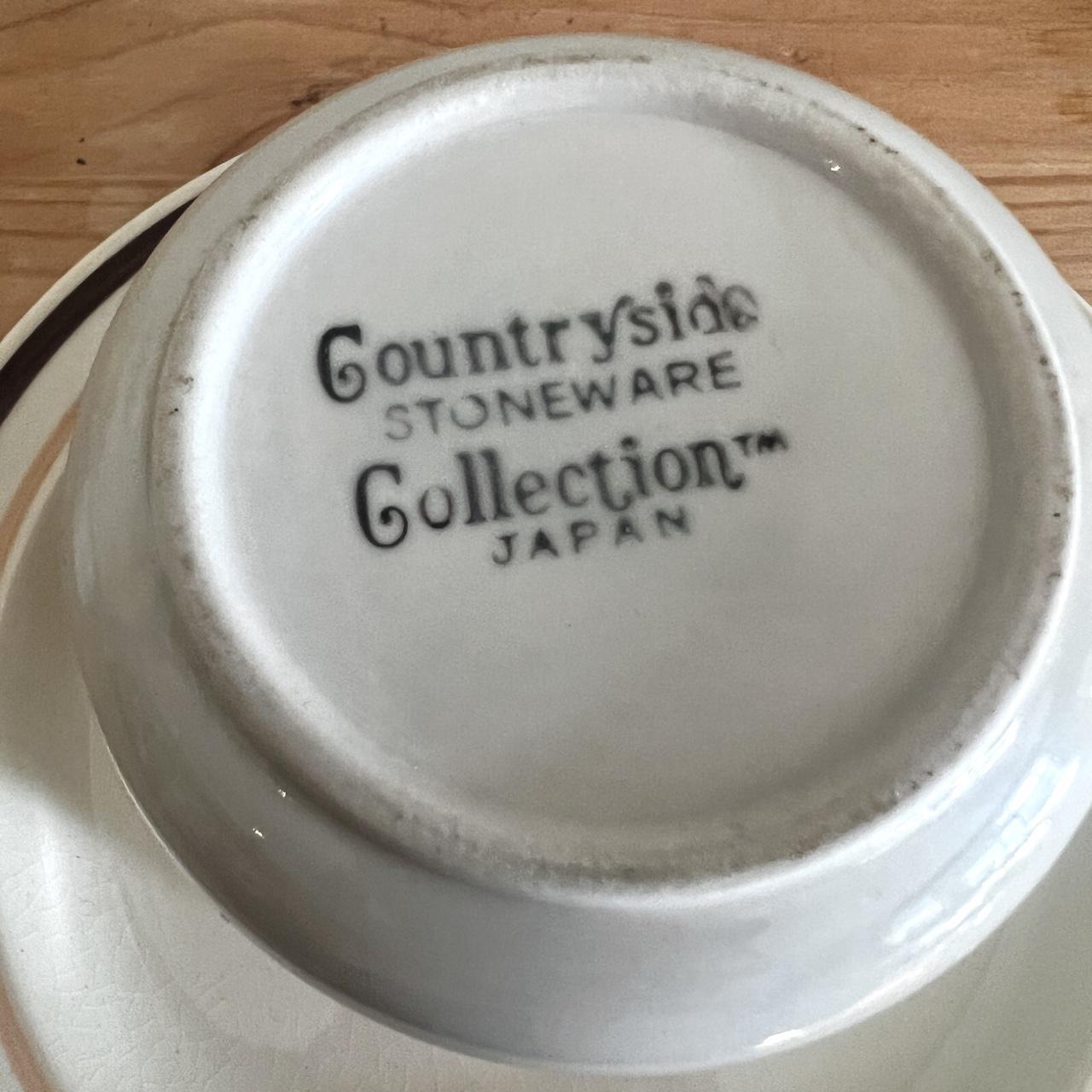 Vintage Japanese Stoneware Coffee Set | Service for 4
