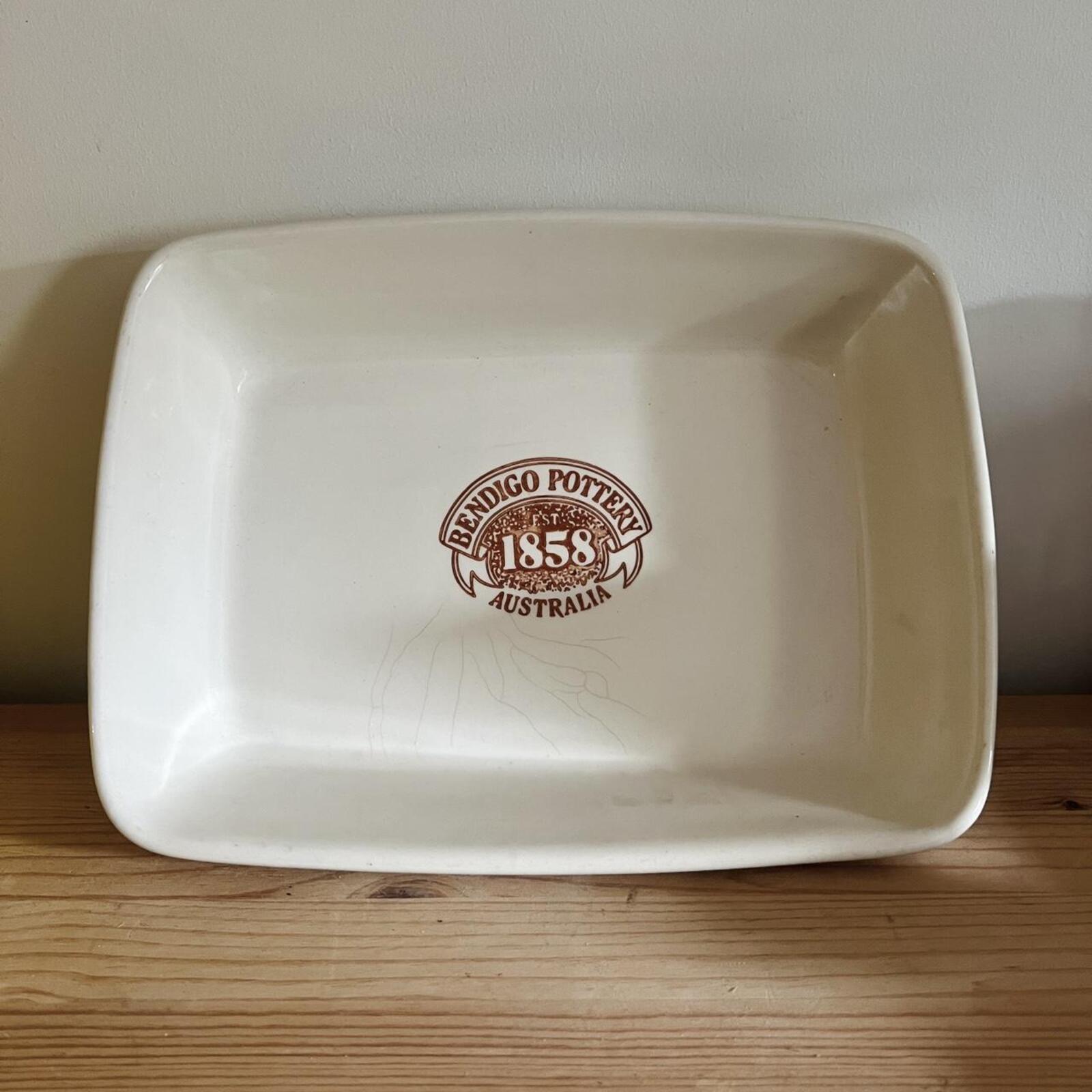Vintage Bendigo Pottery Baking Dish