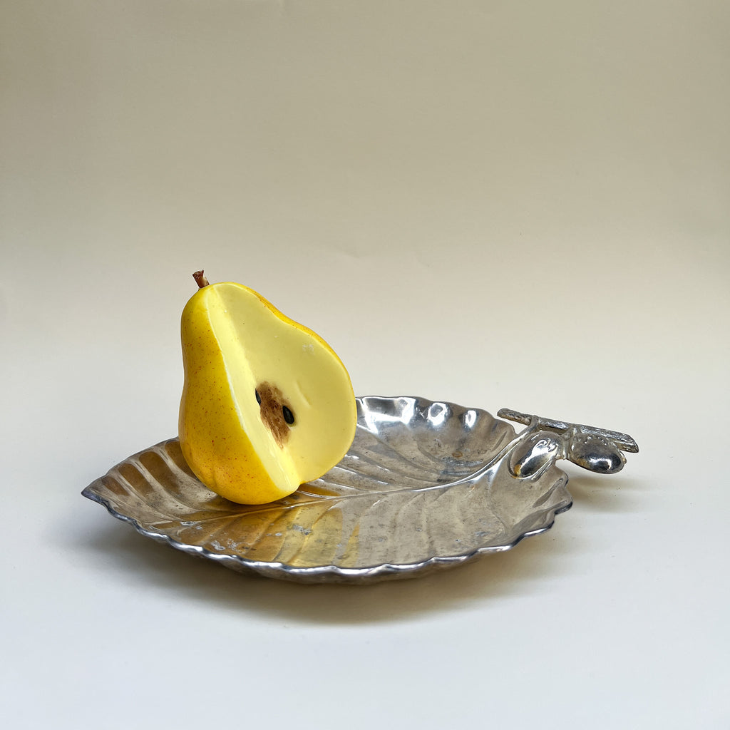 1970s Italian Silver-Plated Leaf Dish