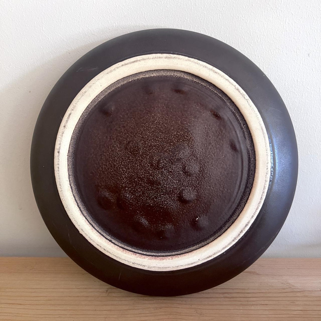 1970s Brown Stoneware Cheese Cloche