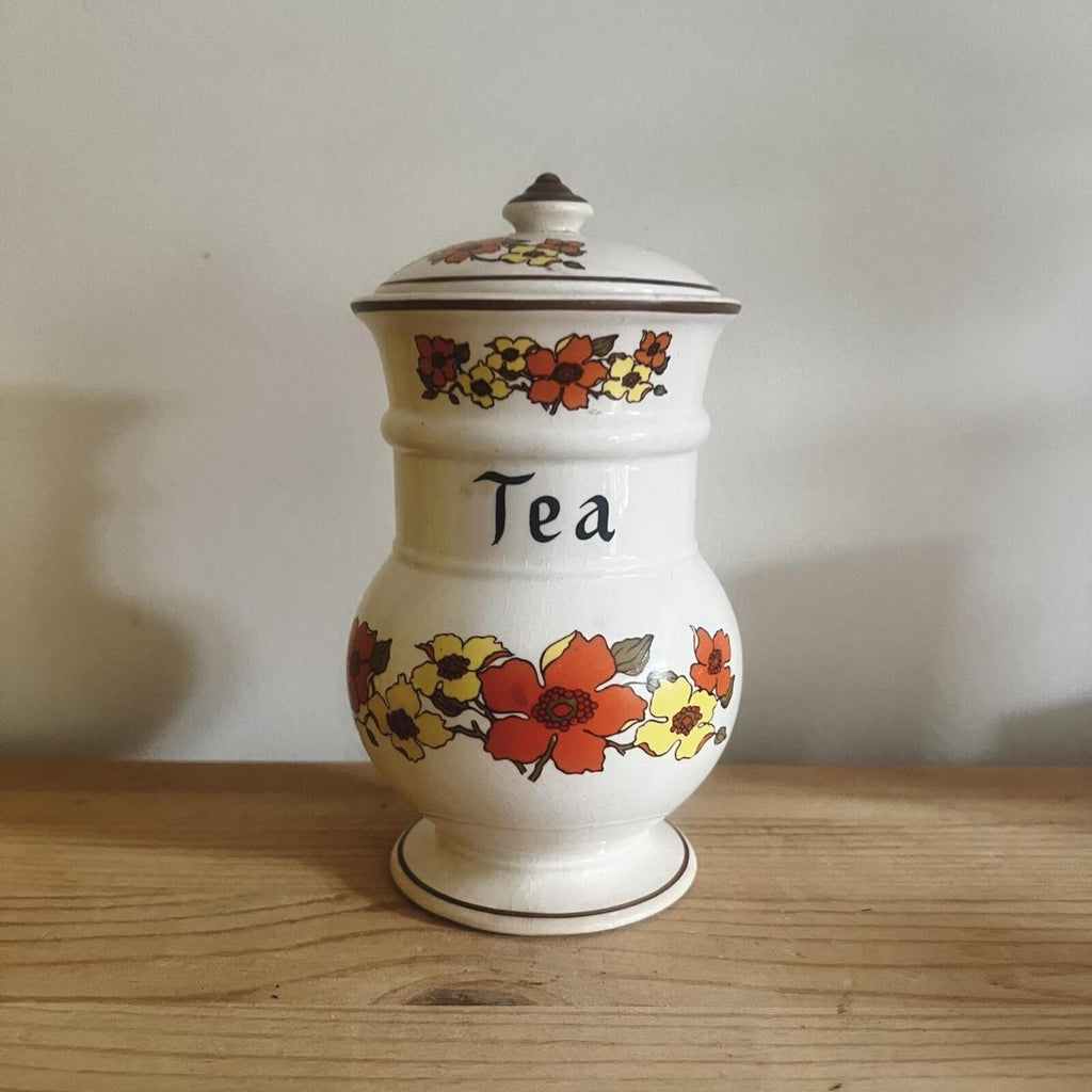Vintage Floral Tea Canister