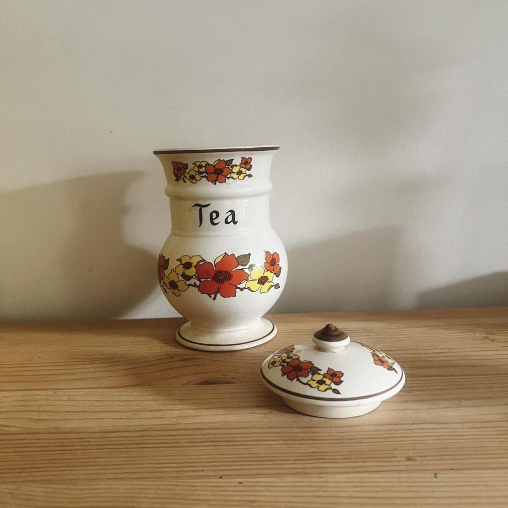 Vintage Floral Tea Canister