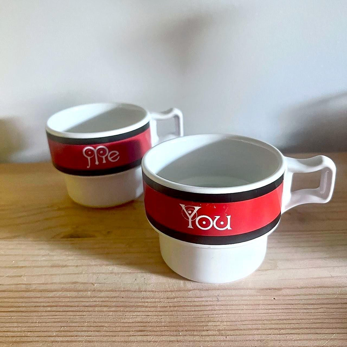 1970s Gempo “Tea for Two” Stackable Mug Set