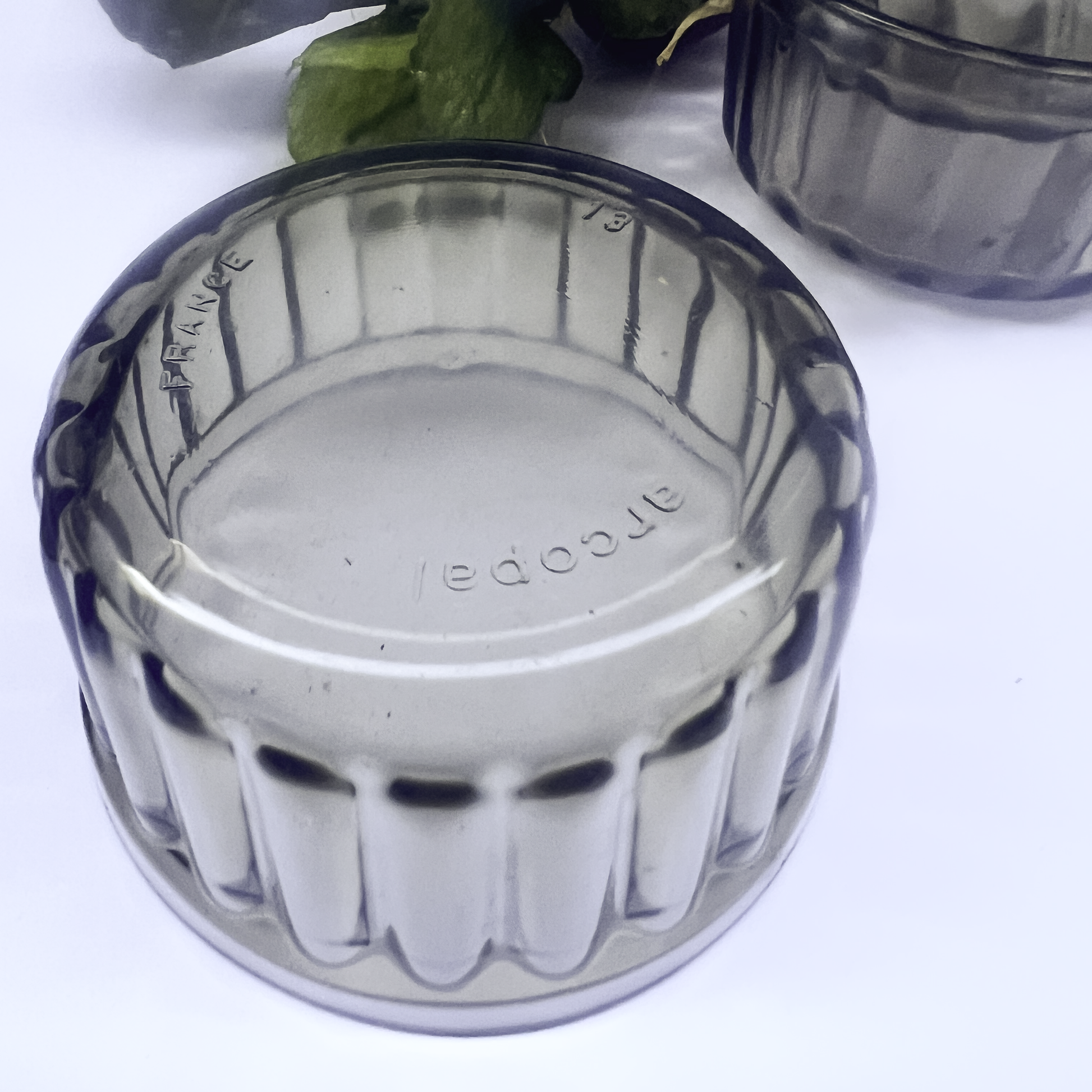 Smoked Glass Soufflé Dishes - Set of 4