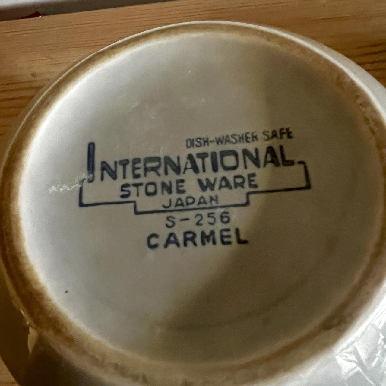 Vintage International Stoneware Carmel Sugar Bowl | Made in Japan
