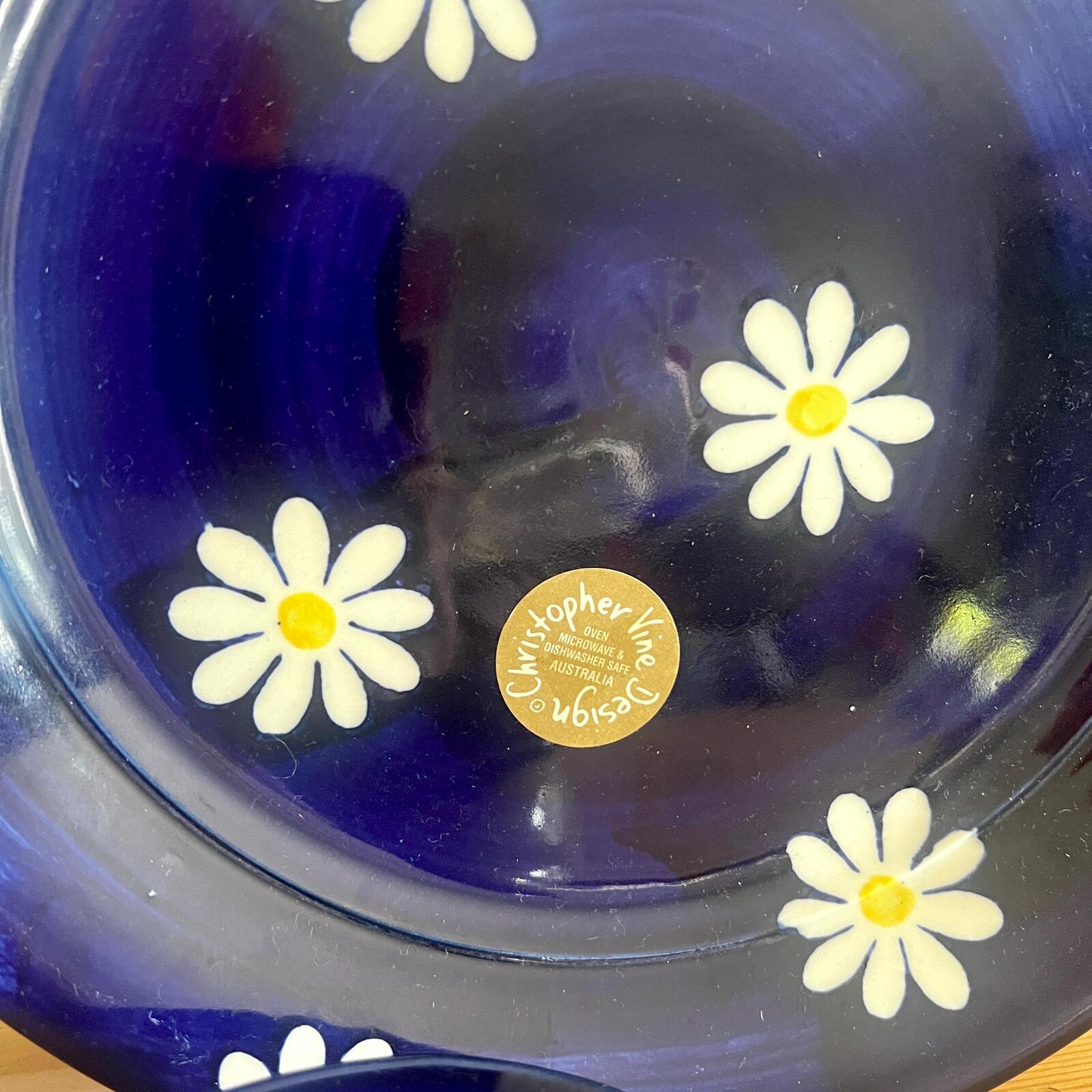 Vintage Christopher Vine Daisy Serving Plate & Bowl Set | Australian Pottery