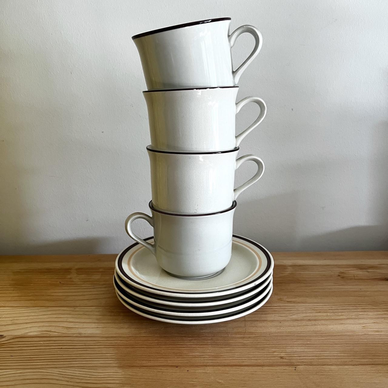 Vintage Japanese Stoneware Coffee Set | Service for 4